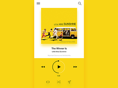 Music Player App Concept app ios inspiration ios player concept concept music music player player yellow
