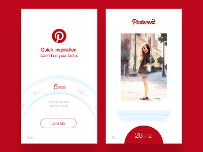 Quick Inspiration Pinterest Concept browse card concept explore exposure inspiration ios pinterest quick inspiration