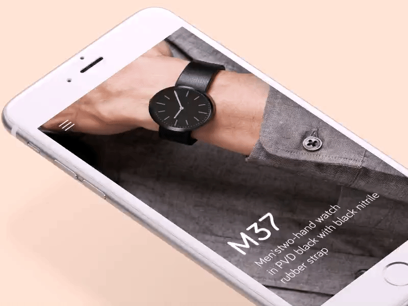 Watch Showcase App - Revision app ecommerce interaction minimal shop showcase simple design ui uniform wares watch
