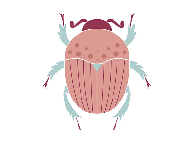 Beetle beetle bug design flat hello dribbble hellodribbble illustration insect logo minimal vector