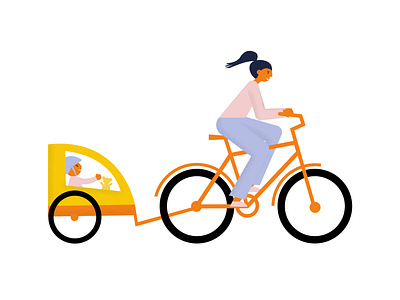 Bike riding illustration