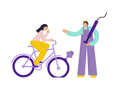 Bike service illustration