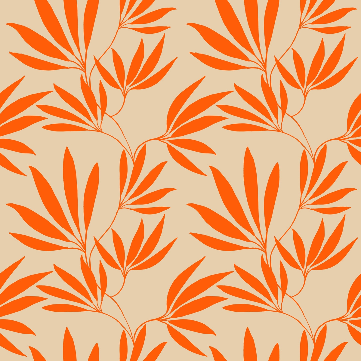Electric tangerine leaves by Maria Gerasimova on Dribbble