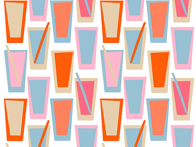 Cocktails pattern alcohol cocktail cool design drink flat fresh illustration pattern patterndesign patternmaking surfacedesign