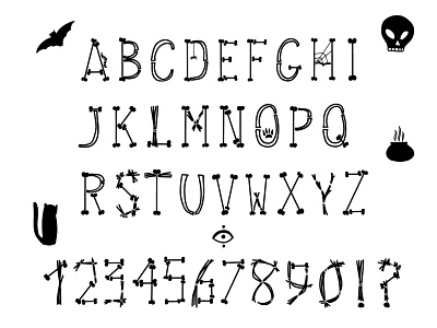 Spooky Halloween alphabet