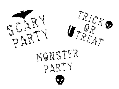 Halloween alphabet alphabet canva halloween handdrawn illustration letter party phrase spooky text