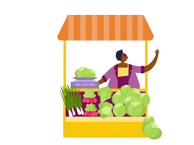 Organic local market adobe stock character design flat food geometric illustration illustrator market vector vegetables