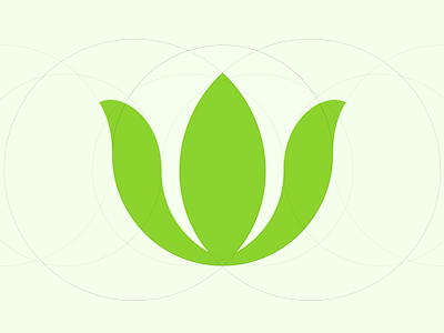 Lotus icon leaf logo