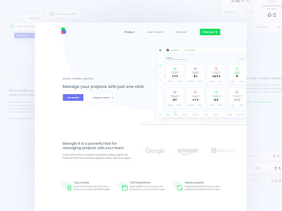 Management platform landing page