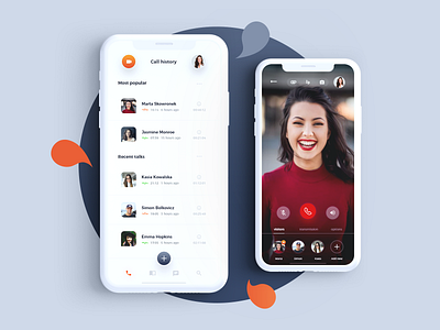 Video chat app 🤳 chat app communication concept design designer interface ios mobile text ui ux video