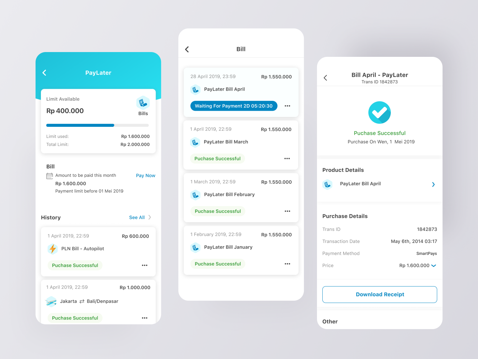 Paylater by Faqih Sopyan on Dribbble