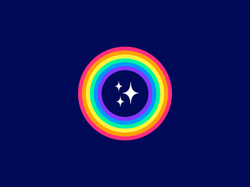 Oh hey. ✌️🌈✨ ae aep animation color hello world logo motion rainbow srgb srgbco superrgb type