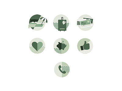 ECO Travel Agency Icons eco green icons illustrations sustainable travel tourism travel
