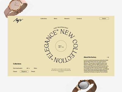 Luch - Minsk Watch Plant. concept creative design experience home page minimal ui ux web website