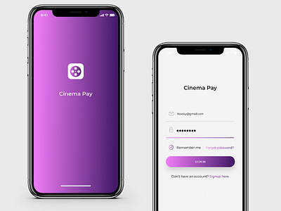 Concept app Cinema Pay app app concept design icon ui ux