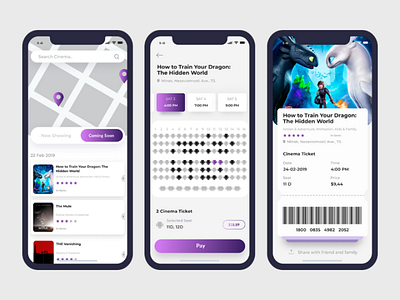 Contact app Cinema Pay app concept app design design concept figma icon ui ux