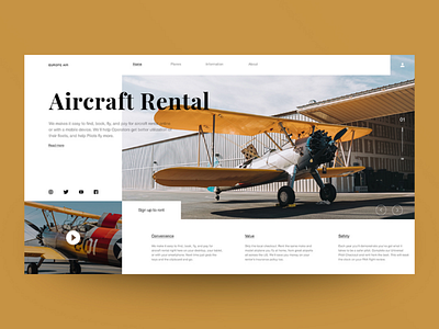 Concept website Europe Air concept design home page landing page minimal trend ui ux website