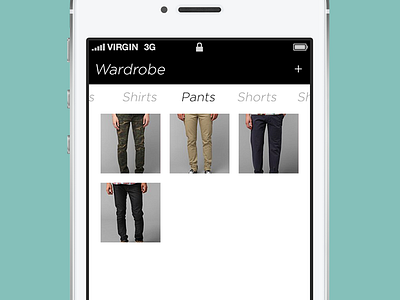 Outfittr clean clothing iphone outfit shop simple ui ux white