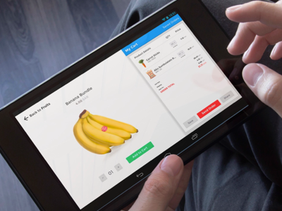Carrefour Android Tablet App android app banana carrefour checklist grocery mobile mockup tablet