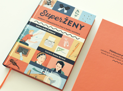 SuperŽENY / book design illustration indesign layout photoshop typography