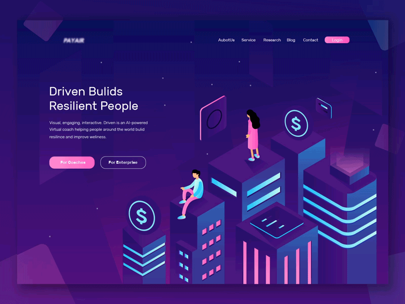 Blockchain Animation Header Concept