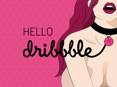 Hello Dribbble! firstshot hello dribble illustration kinky