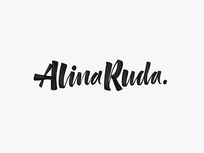 Alina Ruda brush lettering letters logo