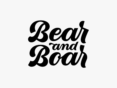 Logodesign for Bear&Boar Brewery beer lettering logo logodesign