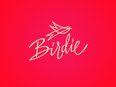 Birdie lettering logo