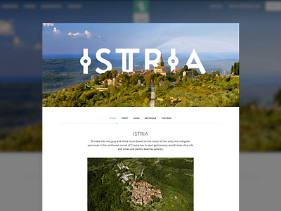Istra Camping - Landing page animation camping clean explore landing page parallax travel ui ux vacation website design