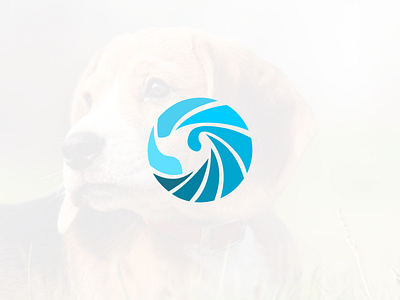 Logo dog circle clean colorfull dog elegant logo minimalist modern negative