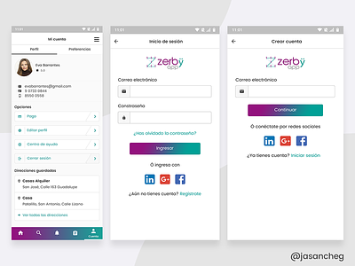 Zerby Session And Auth branding gradient illustration mobile app mobile app design mobile app development ui ux