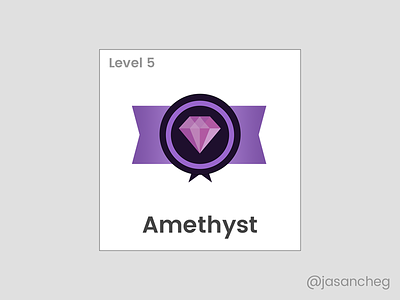 Medal level 5 branding gradient icon illustration mobile app vector