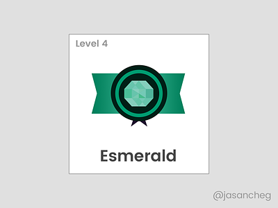 Medal level 4 branding gradient icon illustration mobile app vector