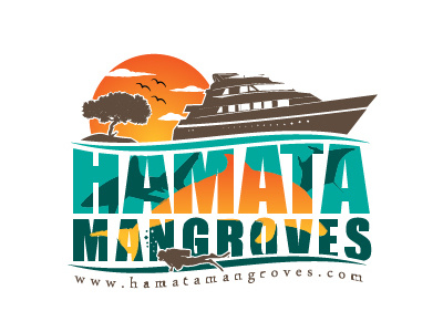 Hamata Mangroves adobe illustrator boat brand designs illustration logo