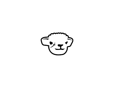 Creators Never Cogs Outlined Logo 2d adobe illustrator brand designs icon identity illustration lamb logo minimalist sheep symbol