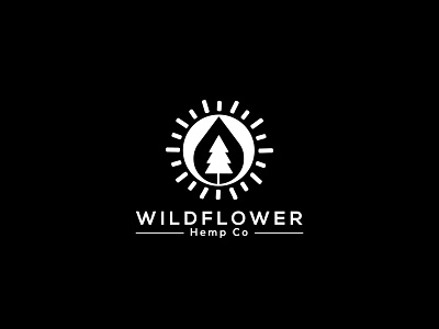 Wildflower Hemp Co Logo pt2 2d adobe illustrator brand cbd oil design designs hemp icon identity illustration logo marijuana minimalist symbol vector