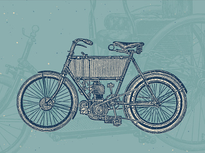 Vintage motorized bicycle