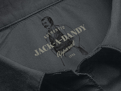 Jack-A-Dandy badge clothing engraved engraving illustration logo mens fashion retro vector vintage