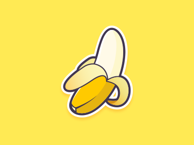 Banana Sticker by rachaelchan on Dribbble