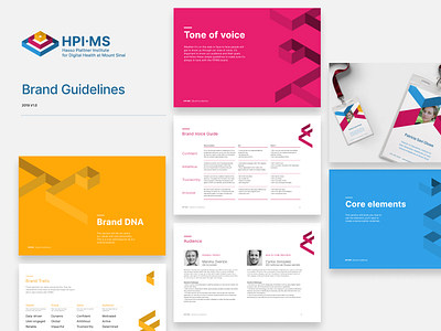 HPI∙MS Brand Guide brand brand guide branding design digital health hasso plattner healthcare institute mount sinai