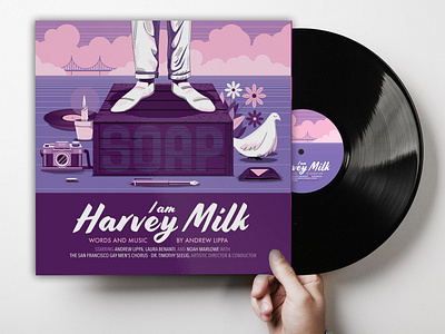 I Am Harvey Milk Vinyl Mock-Up