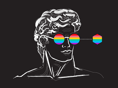 Vision of Love david david and goliath drawing gay pride goliath ideal illustration lgbt lgbtq line pride rainbow smart