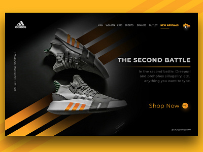 Adidas web page design. adidas branding shoes ui web ui design