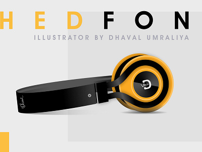 FREE ILLUSTRATION - Headphones free headphone illustration mockup vector