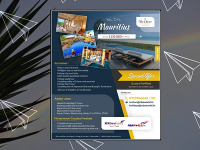 Corporate Flyer Design for travel package design.  Rate my work.