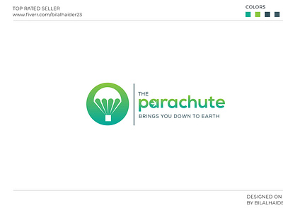 The Parachute branding design icon illustration logo logo design modern signature logo typography unique