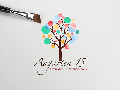 Augarten 15 branding design illustration logo logo design modern signature logo typography unique watercolor