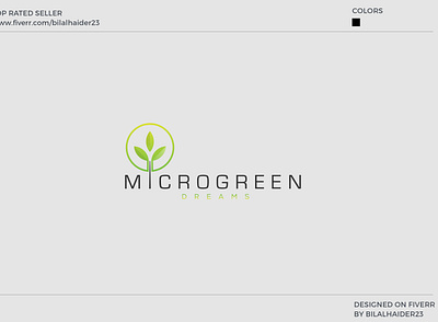 Microgreen branding design illustration logo logo design modern signature logo typography unique