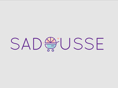 SADOUSSE baby products babypink design illustration logo logo design modern signature logo unique